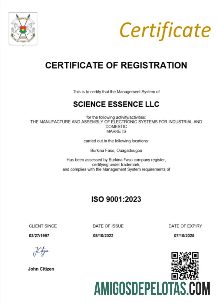 certificado de registro de Burkina Faso em branco modelo Word e PDF